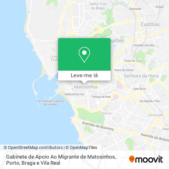 Gabinete de Apoio Ao Migrante de Matosinhos mapa