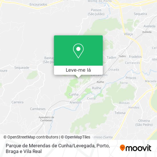 Parque de Merendas de Cunha / Levegada mapa