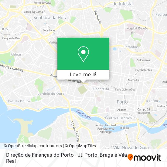 Direção de Finanças do Porto - Jt mapa