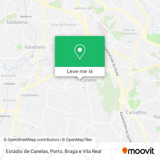 Estádio de Canelas mapa
