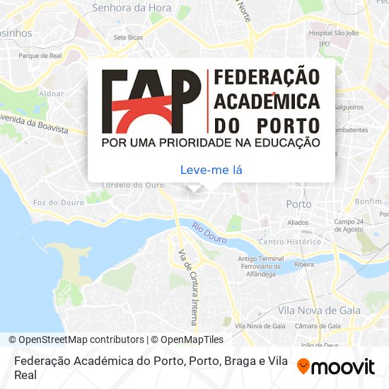 Federação Académica do Porto mapa