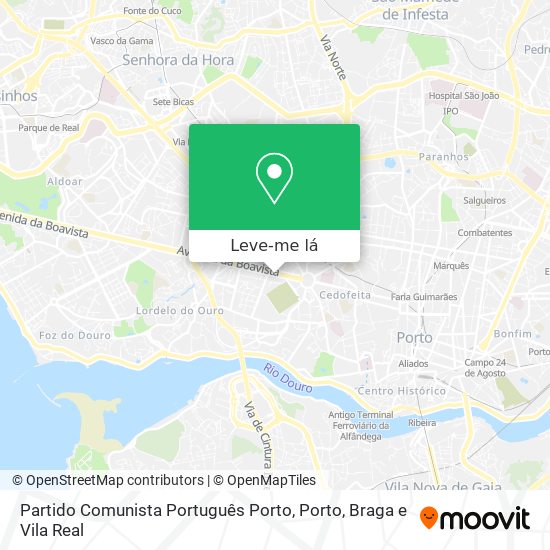 Partido Comunista Português Porto mapa