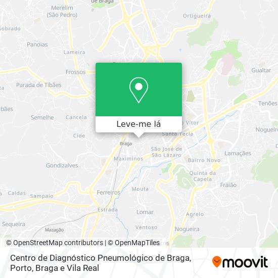 Centro de Diagnóstico Pneumológico de Braga mapa
