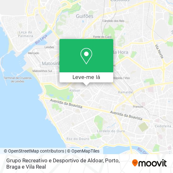 Grupo Recreativo e Desportivo de Aldoar mapa