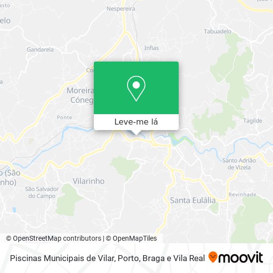Piscinas Municipais de Vilar mapa