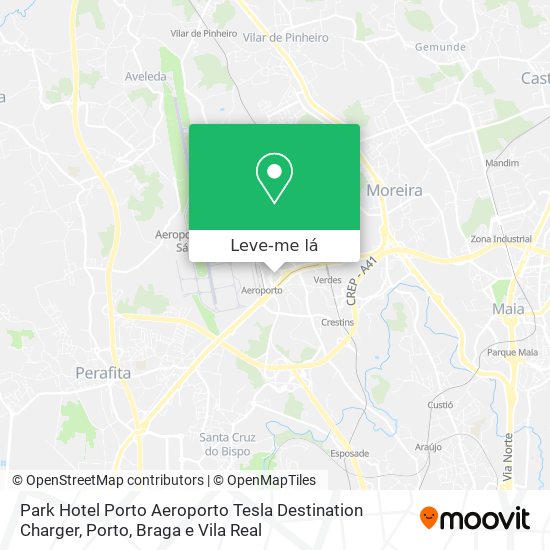 Park Hotel Porto Aeroporto Tesla Destination Charger mapa