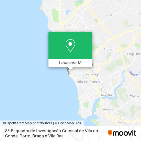 8ª Esquadra de Investigação Criminal de Vila do Conde mapa