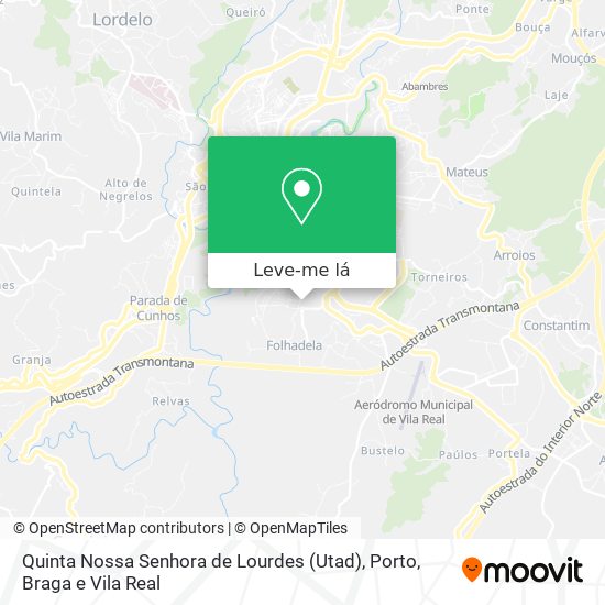 Quinta Nossa Senhora de Lourdes (Utad) mapa