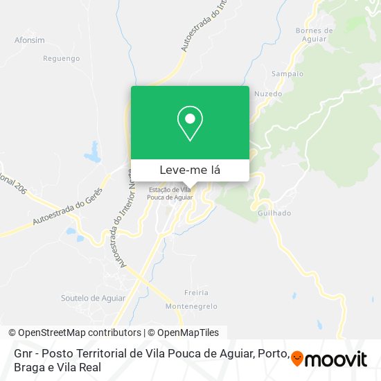 Gnr - Posto Territorial de Vila Pouca de Aguiar mapa