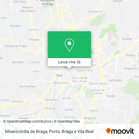 Misericórdia de Braga mapa