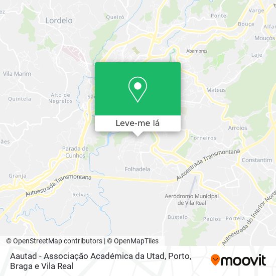 Aautad - Associação Académica da Utad mapa