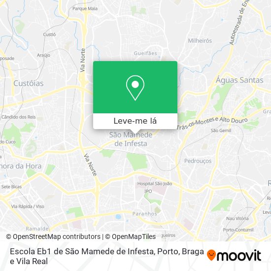 Escola Eb1 de São Mamede de Infesta mapa