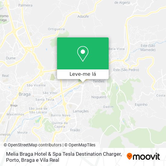 Melia Braga Hotel & Spa Tesla Destination Charger mapa