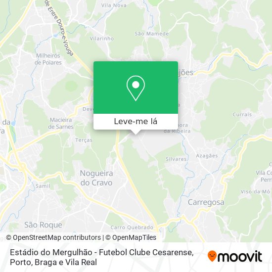 Estádio do Mergulhão - Futebol Clube Cesarense mapa