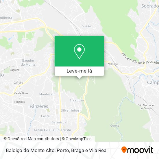 Baloiço do Monte Alto mapa