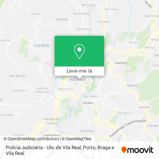Polícia Judiciária - Ulic de Vila Real mapa