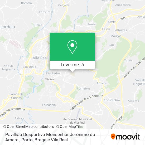 Pavilhão Desportivo Monsenhor Jerónimo do Amaral mapa