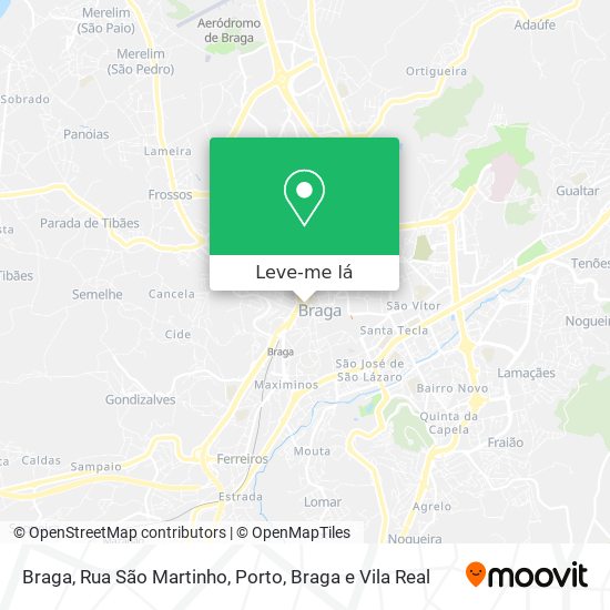 Braga, Rua São Martinho mapa