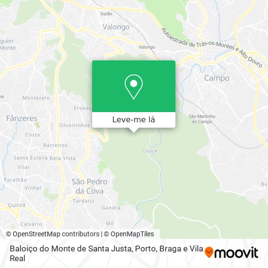 Baloiço do Monte de Santa Justa mapa