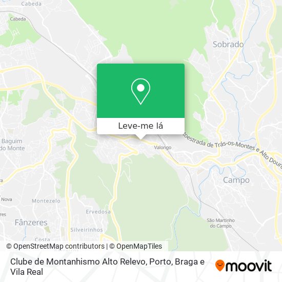 Clube de Montanhismo Alto Relevo mapa