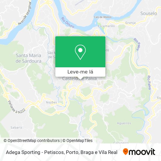 Adega Sporting - Petiscos mapa
