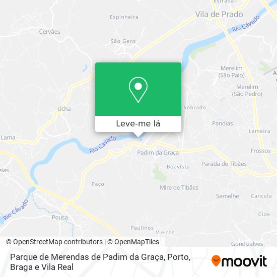 Parque de Merendas de Padim da Graça mapa