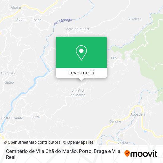 Cemitério de Vila Chã do Marão mapa