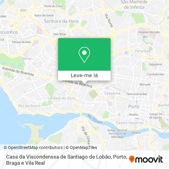 Casa da Viscondenssa de Santiago de Lobão mapa