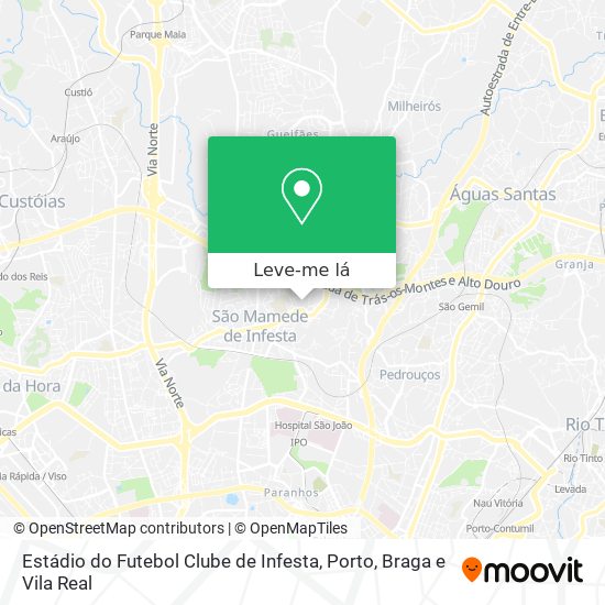 Estádio do Futebol Clube de Infesta mapa