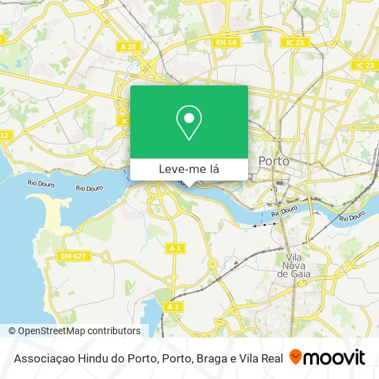 Associaçao Hindu do Porto mapa