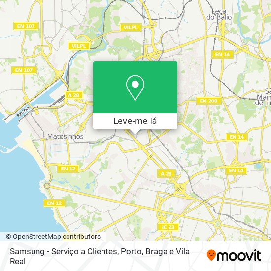 Samsung - Serviço a Clientes mapa