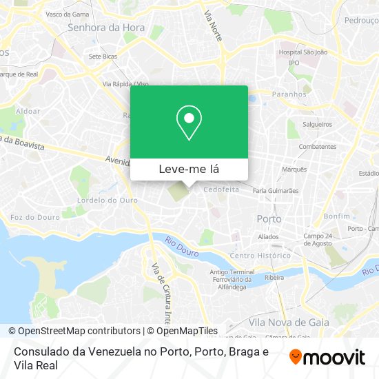 Consulado da Venezuela no Porto mapa