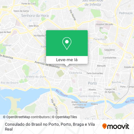Consulado do Brasil no Porto mapa