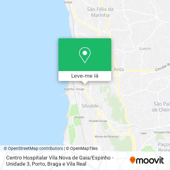 Centro Hospitalar Vila Nova de Gaia / Espinho - Unidade 3 mapa