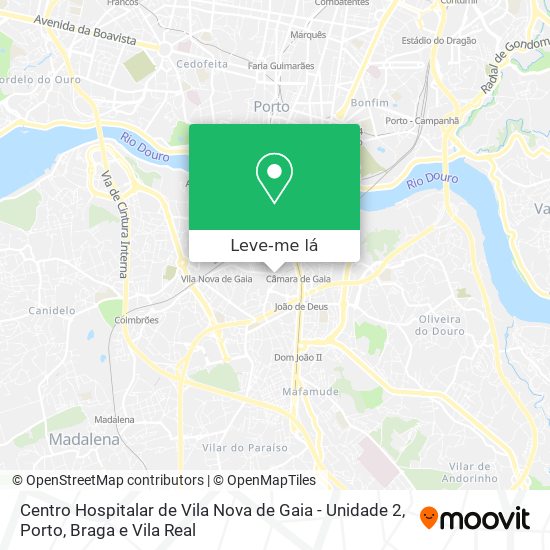 Centro Hospitalar de Vila Nova de Gaia - Unidade 2 mapa