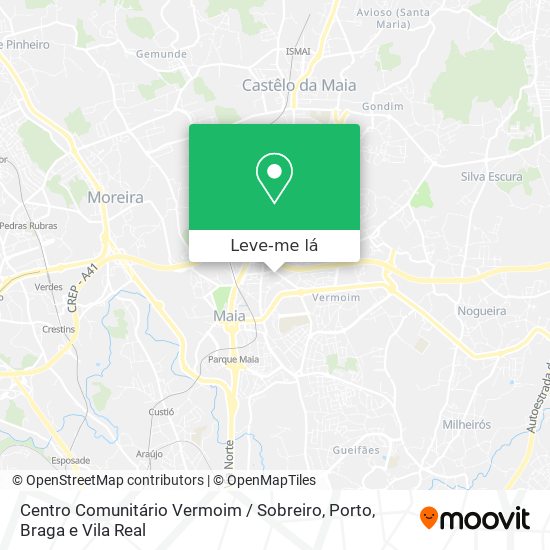 Centro Comunitário Vermoim / Sobreiro mapa