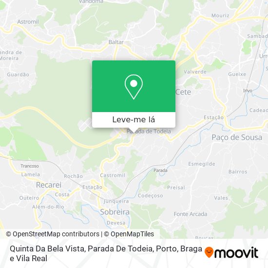 Quinta Da Bela Vista, Parada De Todeia mapa