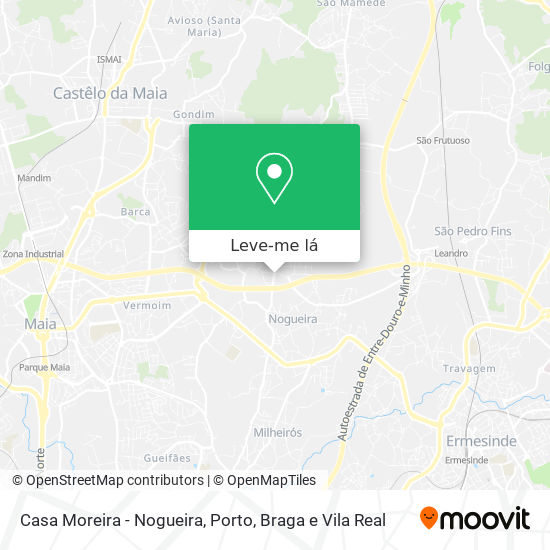 Casa Moreira - Nogueira mapa