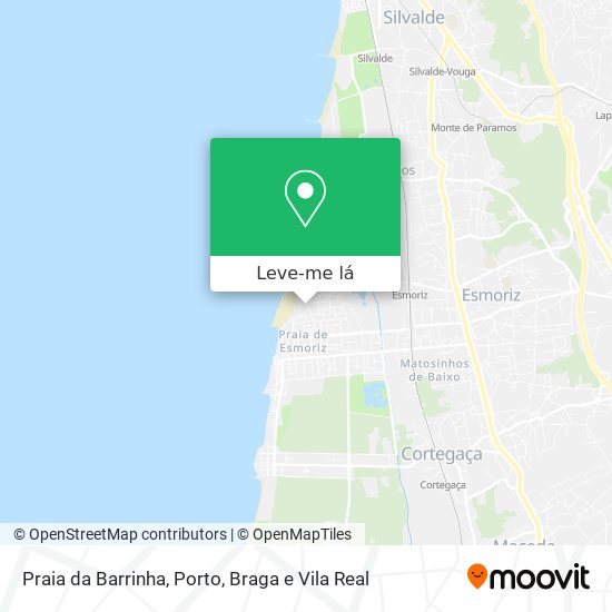 Praia da Barrinha mapa