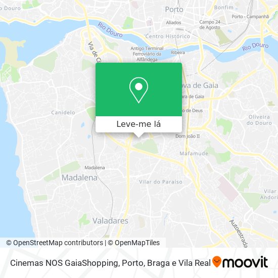 Cinemas NOS GaiaShopping mapa