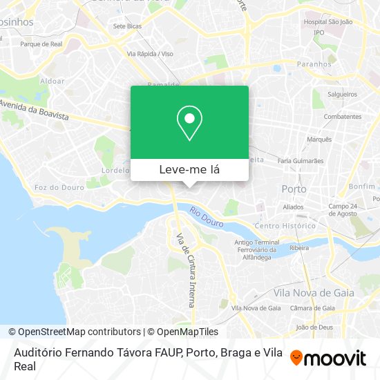 Auditório Fernando Távora FAUP mapa
