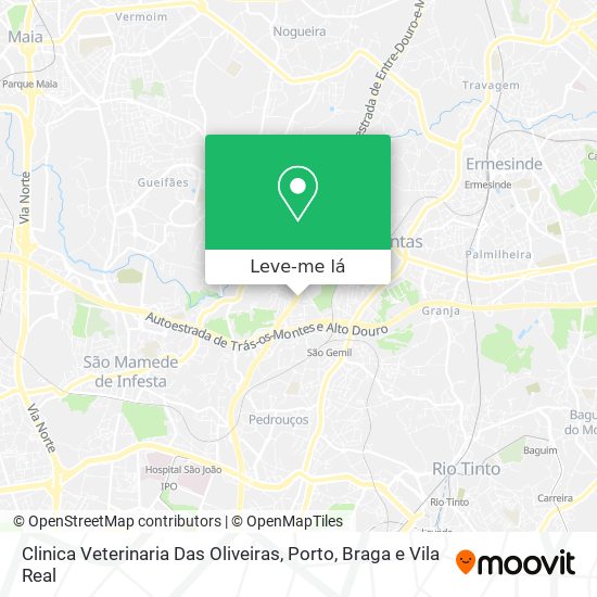 Clinica Veterinaria Das Oliveiras mapa
