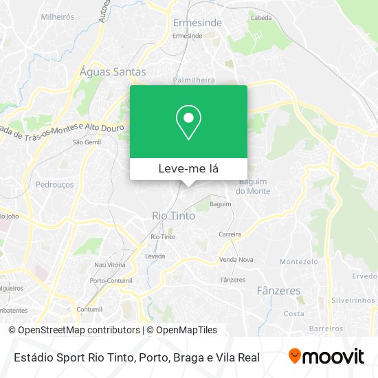 Estádio Sport Rio Tinto mapa