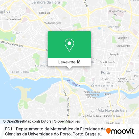 FC1 - Departamento de Matemática da Faculdade de Ciências da Universidade do Porto mapa