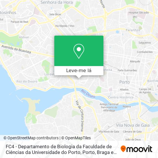 FC4 - Departamento de Biologia da Faculdade de Ciências da Universidade do Porto mapa