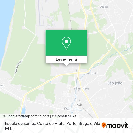 Escola de samba Costa de Prata mapa