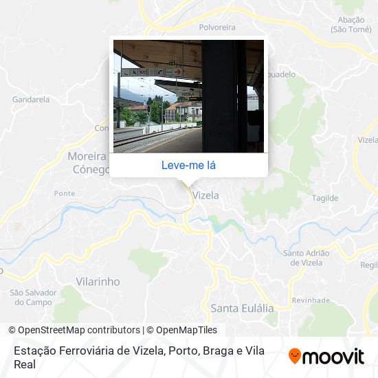 Estação Ferroviária de Vizela mapa
