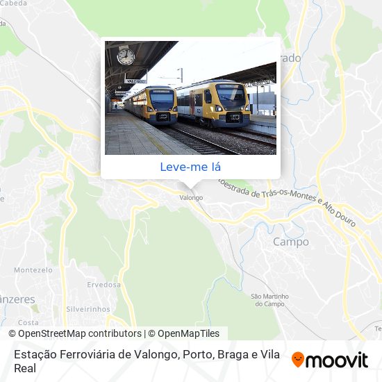 Estação Ferroviária de Valongo mapa
