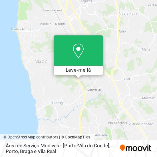 Área de Serviço Modivas - [Porto-Vila do Conde] mapa