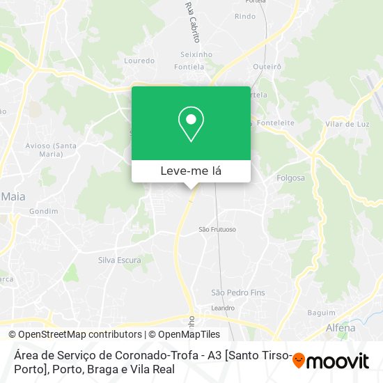 Área de Serviço de Coronado-Trofa - A3 [Santo Tirso-Porto] mapa